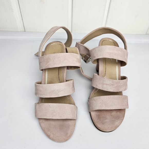 Vionic Blaire Pink Suede Ankle Wrap Strap Heel Sandals size 6 - Picture 9 of 15